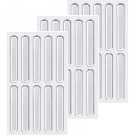 Lot de 30 patins de protection transparents en caoutchouc pour meubles, armoires, cuisine, salle de bain et bureau (1/5)