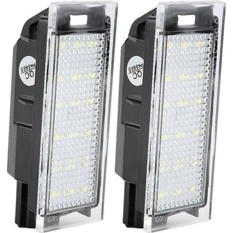 LED-Kennzeichenbeleuchtung, 2-teilige LED-Kennzeichenbeleuchtungsbirnen, superhelle, fehlerfreie CanBus-Rückleuchten für Clio, Espace, Laguna, Megane (1/5)