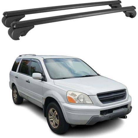 OMAC Aluminium Dachträger Querträger für Honda Pilot I 2003-2008 – TÜV / DIN 75302:2019 – Abschließbar – Max. 75 kg – 2 Stangen Schwarz (1/5)