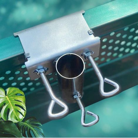 Support Parasol Balcon Pieds de Parasol Support de Parasol pour Table de Jardin, Pince de Parapluie Réglable pour Balcon, Fixation de Parasol pour Table, 38mm (1/4)