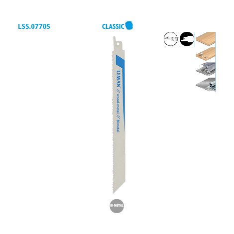 2 LS SABRE 210MM P2,5MM BIM METAL/BOIS AVEC CLOUS - 7705.02 - LEMAN (1/2)