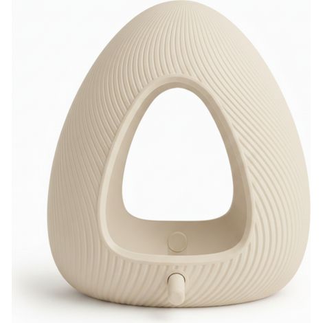 Mangeoire à oiseaux suspendue moderne beige pour balcon, jardin, terrasse