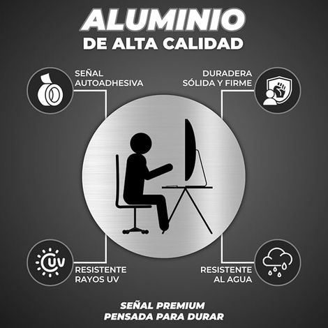 Panneau Bureau - Ø 100 mm - Aluminium - Espace de Travail Rond (1/3)