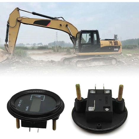 Compteur horaire professionnel pour l'entretien des excavatrices, avec écran LCD et outil de minuterie (1/4)