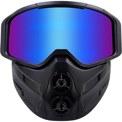 Le masque de paintball antibuée, la protection intégrale pour pistolet à air comprimé et les lunettes sont amovibles et réglables. (1/5)