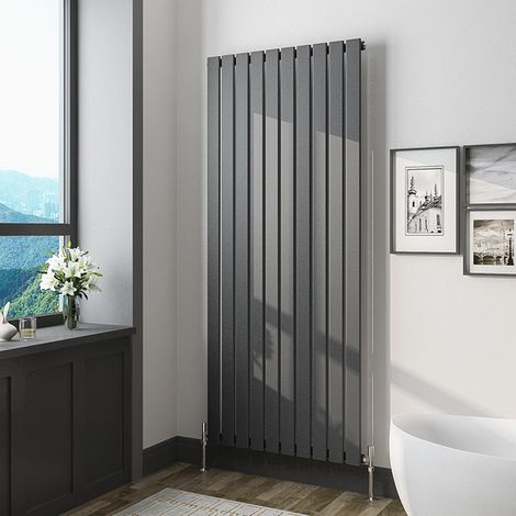 1600x680mm Vertical Tall Upright Central Radiators Single Anthracite Flat Panel Radiator