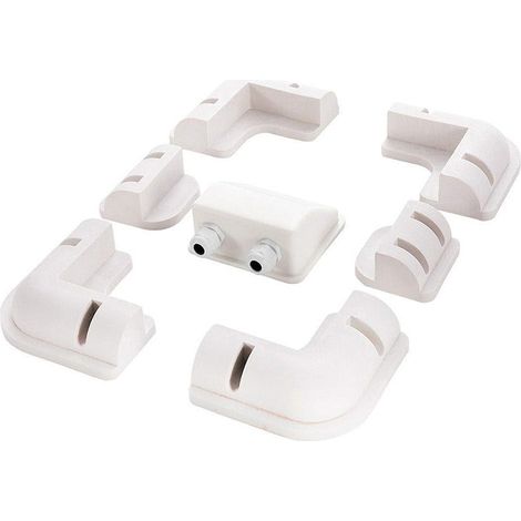 Lot de 7 supports de montage pour panneau solaire sans perçage pour cadre en bois, caravanes, camping-cars, bateaux, abris de jardin, capot, blanc (1/5)