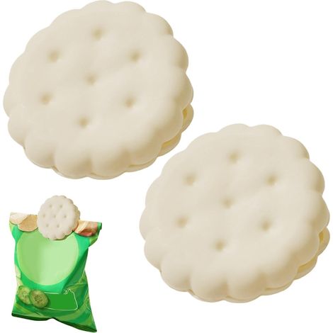 Clips para bolsas - Juego de 2 cierres pequeños para bolsas - almacenamiento de alimentos - clips de sellado reutilizables - empaquetado de aperitivos - habitaciones de estudiantes - apartamentos - gr (1/2)