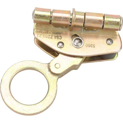 Dispositif de préhension autobloquant pour corde de sécurité, robuste, à trou rond et à adsorption facile, pour équipements industriels, 14-16 mm / 0,6-0,63 po (1/5)