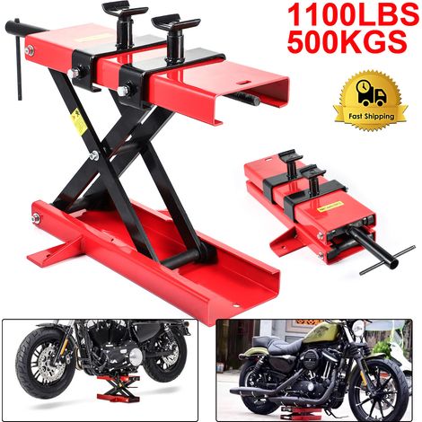 Trintion Heavy Duty 500kg Motorcycle Motor Bike Stand Scissor Lift Jack Workshop (1/5)