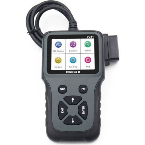 Scanner diagnostico OBD2 V311, rilevatore di guasti del veicolo multilingue, lettore e cancellatore di codici di errore del motore OBD, 156,88,24 cm -Crezuo