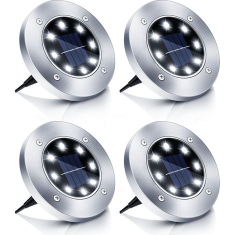 12LED Solar Floor Light Outdoor Garden IP65 Waterproof Outdoor Solar Light Cold White