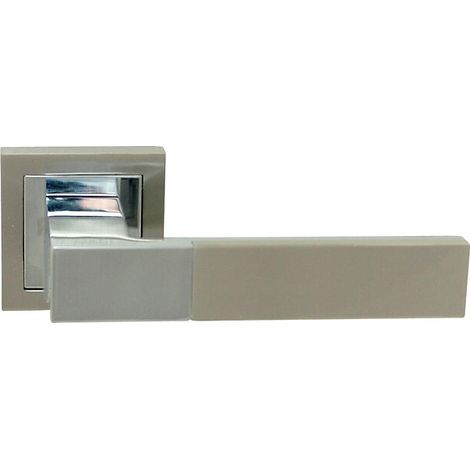 Béquille double sur rosaces ligne Magenta finition nickel mat/chromé - CADAP