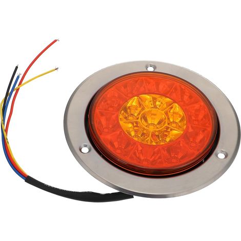 Feu Arrière Remorque Led Étanche 5.71X5.71X0.98in Feu De Frein Camion Signal De Clignotant Visibilité Jour Et Nuit Installation Facile 1 Pièce (1/5)