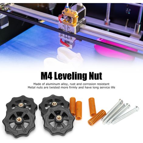 Zubehör für den CR10 3D-Drucker, Nivelliermutter für das Heizbett des Ender 3, Federschraube und M4-Nivellierset (1/5)