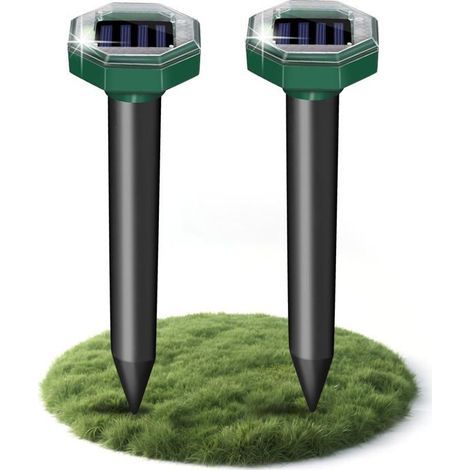 2025 Solar-Powered Mole Repellent: Vibration & Ultrasonic, Pet-Friendly, Effective Against Moles (1/5)