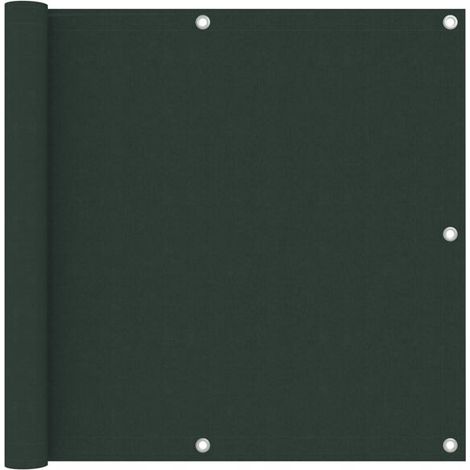 Paravent de balcon vidaXL vert foncé 90 x 500 cm Ox, compatible avec les tissus (1/5)