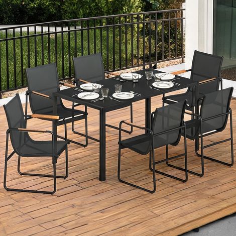 Salon de jardin en verzinkter acier Netzstoff 150 x 80 x 73 cm (1/5)
