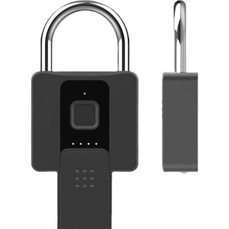 Candado inteligente con huella dactilar, recargable por USB, autorización remota, cerradura de seguridad inteligente sin llave para iOS/Android, resistente a la intemperie IP65. (1/5)