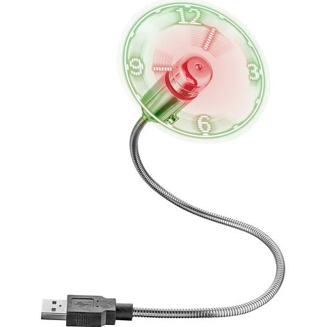 Ventilatore Trust flex USB orologio LED pale morbide (1/3)
