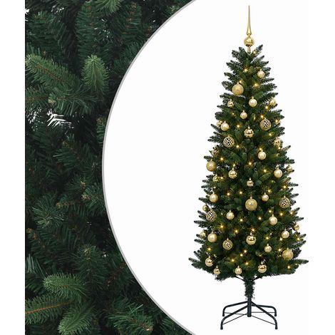 Künstlicher Weihnachtsbaum mit Kugel 120 cm 150 LEDs vidaXL