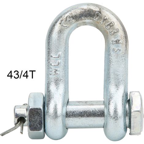 Manille De Levage En Acier Allié Galvanisé - Résistance 4.75T - Pour Chantier Et Industrie - Lot De 1 (1/5)