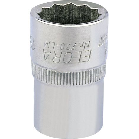 18mm 1/2 Inch Drive Elora Bi-Hexagon Socket (Model 24632) for Automotive and Mechanical Use (1/5)