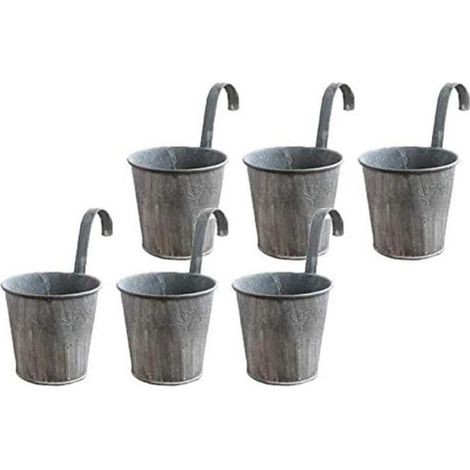 Pots de Fleur Suspendre en métal Pot de Fleur en Métal Suspendu, Balcon Jardin Home Decor Pot de Fleurs Suspendu (6pcs) (1/4)