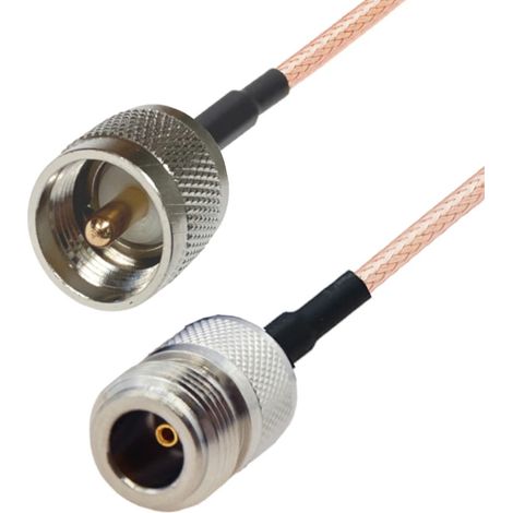 Anschlusskabel mit N-Buchse / UHF-Stecker RG316 2 m