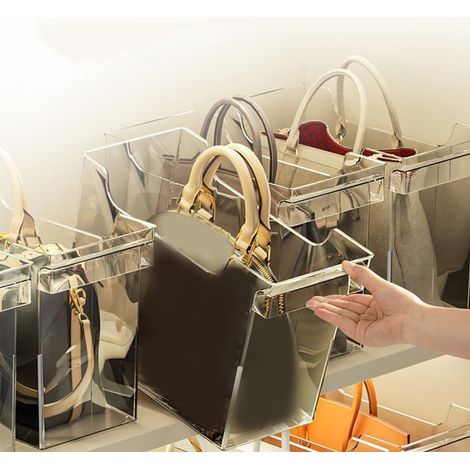 Transparente und druckbeständige Hülle – Großer Handtaschen-Organizer für den Kleiderschrank (1/5)