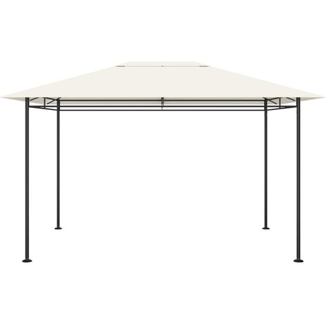 Tonnelle Barnum de Jardin, Pavillon, Pergola, Tente de jardin, 4x3x2,7 m Crème 180 g/m² OIB3995E (1/4)