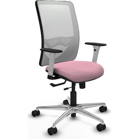 Sedia da ufficio piqueras y crespo Zulema bianco schiuma alluminio (1/2)