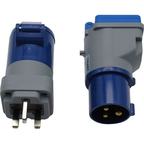 Caravan 3 Pin Plug Adapters (UK CEE Plug & Socket Coupler Camping Motorhome) (1/5)