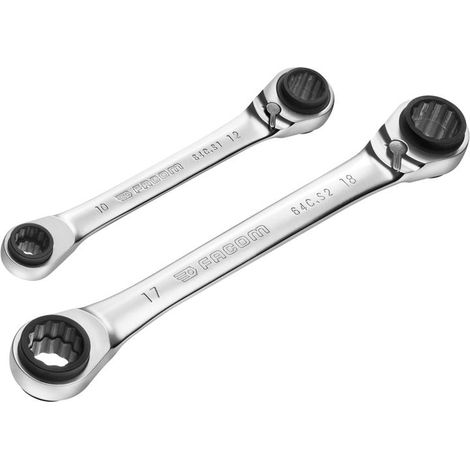 Quatro Ratcheting Spanner Set, 2 Piece - FCM64CJ2PB