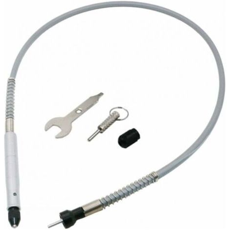 1/8' (3,175 mm) flexibler Wellenadapter, flexible Spannfutterverlängerung, kleines elektrisches Schleifzubehör, Silber FLITI