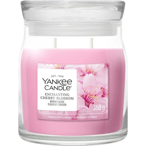 Candela media Enchanting Cherry Blossom 368g Rosa Yankee Candle