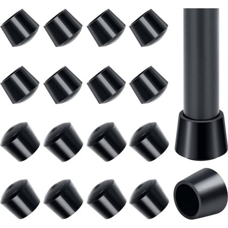 Embouts Pieds de Chaise - Caoutchouc - Diamètre Intérieur 25-26 mm - Pour Protection Sol Anti-Rayures et Anti-Bruit - 16 Pièces (1/5)