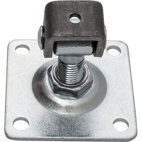 Charnière Réglable - Plaque 100x100x4 mm - Vis M16 - Pour Poteaux Acier et Maçonnerie - 20 mm (1/2)