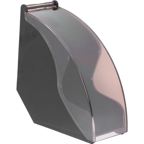 Coffee filter holder with dust cover, large capacity acrylic paper storage rack for home, office, and cafe (plastic dust filter box) (1/4)