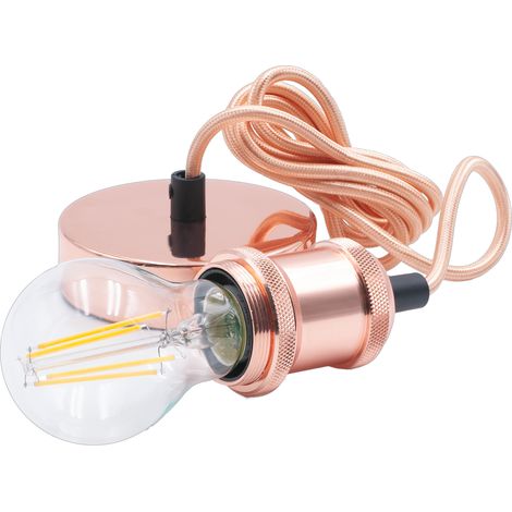 Sospensione per lampadine portale LED fusion -  gold pink