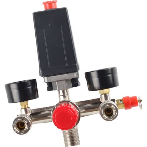 Druckschalter für Luftkompressor mit Doppelmanometer, Pumpendruckregelventil, Teilebaugruppe, 220 V/380 V (1/5)
