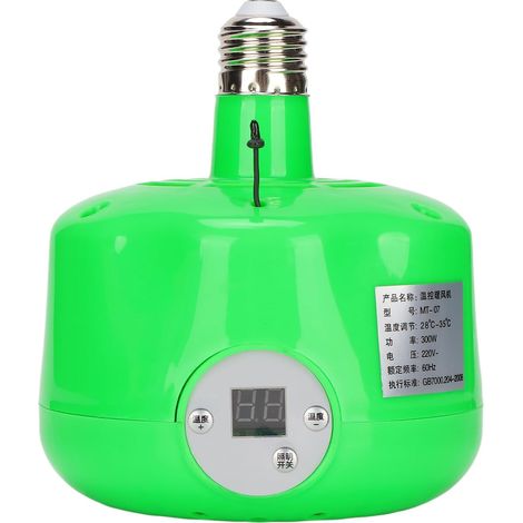 E27 300W Chicken Coop Heat Lamp with LCD Temperature Control, Adjustable 28-35°C, Warm Light and Ventilation for Poultry, Ducks, Geese, Reptiles and Small Animals (1/5)