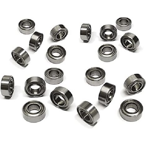 Aougo – Lot de 20 roulements à billes MR84ZZ en acier GCr15 – Diamètre intérieur 4 mm – Diamètre extérieur 8 mm – Épaisseur 3 mm – Pour équipements électroniques