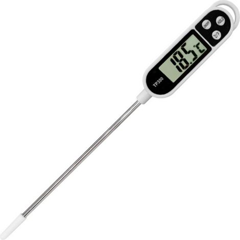 Thermometre Alimentaire - Sonde Longue - Lecture Instantanee - Plage -50 °C à 300 °C - Précision ±1 °C - Pour Cuisson Viande Grillade Fumoir Cuisine - 1 Pièce (1/5)