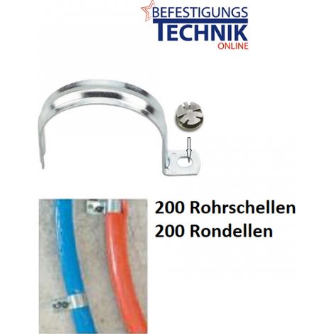 Rohrschellen Kabelschellen Ø 12mm für Betonnagler DeWalt C5 Würth Diga Hitachi pr-EN13753