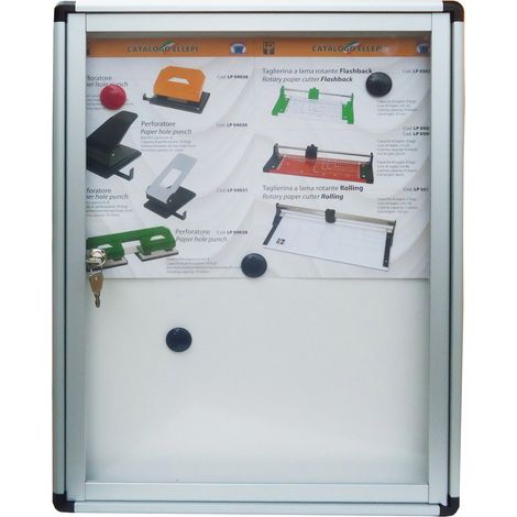 BACHECA IN ALLUMINIO CON FONDO MAGNETICO CM.45X60X4,5 (1/2)