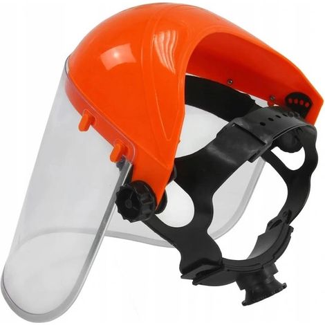 Visiera protettiva con vetro in PVC per motoseghe e decespugliatori con visiera.