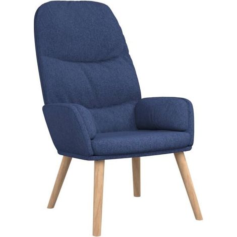 Fauteuil inclinable en tissu bleu (1/5)