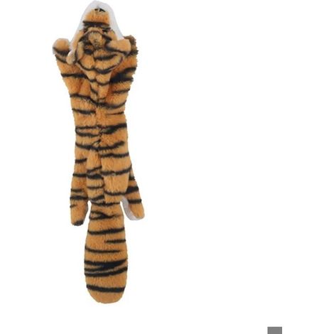 1 jouet animal rigolo pour chien, avec couineur intégré, peluche résistante à mâcher, forme de tigre, idéal jeu intérieur et extérieur