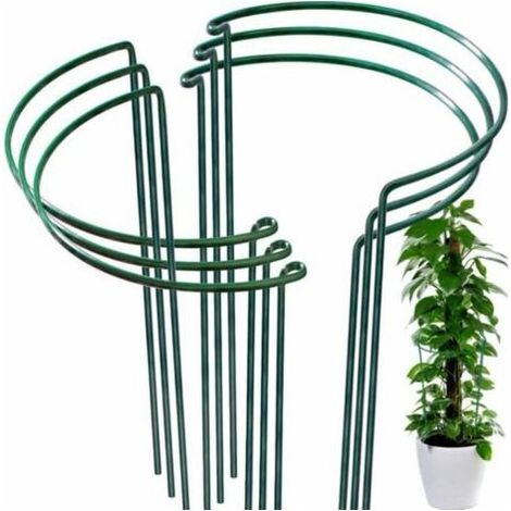Tuteur Pour Plantes - Support Métallique Antirouille 25x40 Cm - Pour Tomates Fleurs Et Plantes D Intérieur - Lot De 8 (1/4)